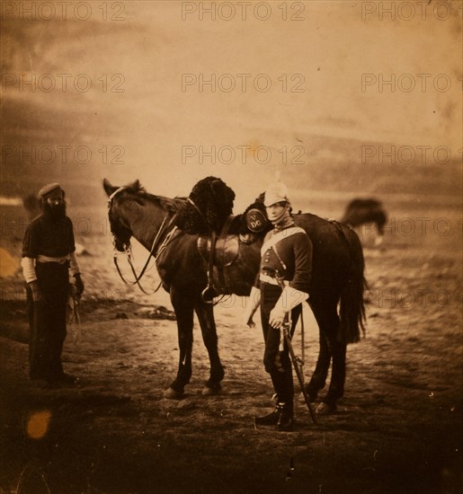 Lieutenant Godman, 5th Dragoons, Crimean War, 1853-1856, Roger Fenton historic war campaign photo