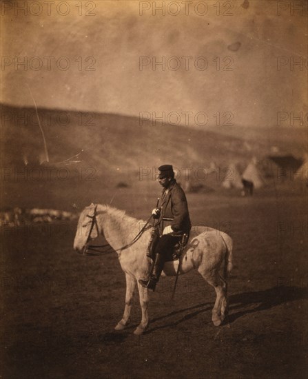 Captain W.H. Seymour, 68th Light Infantry, Crimean War, 1853-1856, Roger Fenton historic war campaign photo