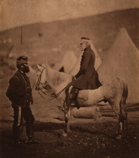Lieutenant General, the Honourable Sir James Yorke Scarlett, K.C.B., Crimean War, 1853-1856, Roger Fenton historic war campaign photo