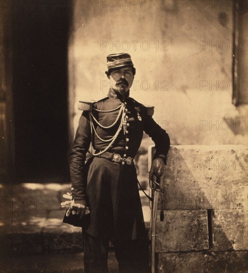 Colonel Vico, attached to the British Head Quarters, Crimean War, 1853-1856, Roger Fenton historic war campaign photo