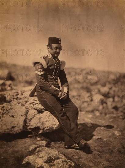 Sergeant of British Light Infantry, Crimean War, 1853-1856, Roger Fenton historic war campaign photo