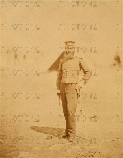 Major Radcliffe, 5th Dragoon Guards, Crimean War, 1853-1856, Roger Fenton historic war campaign photo