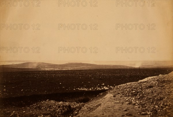 The Mamelon & the Malakof from the front of the mortar batteries, Crimean War, 1853-1856, Roger Fenton historic war campaign photo