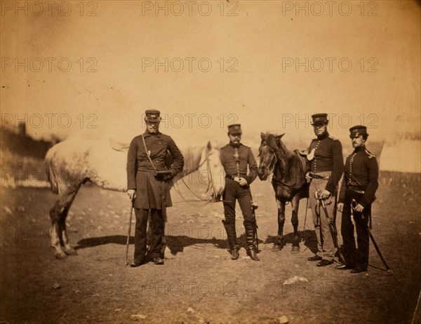 Mr. Gammel & friends, 39th Regiment, Crimean War, 1853-1856, Roger Fenton historic war campaign photo