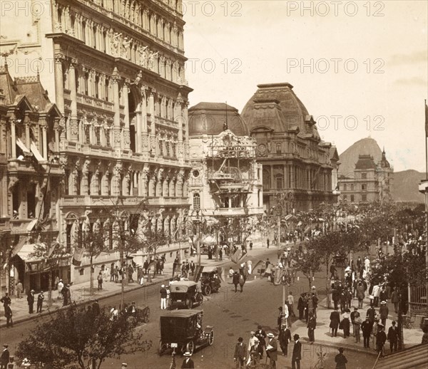 Rio de Janeiro, Brazil seen from Hotel Avenida, Vintage photography