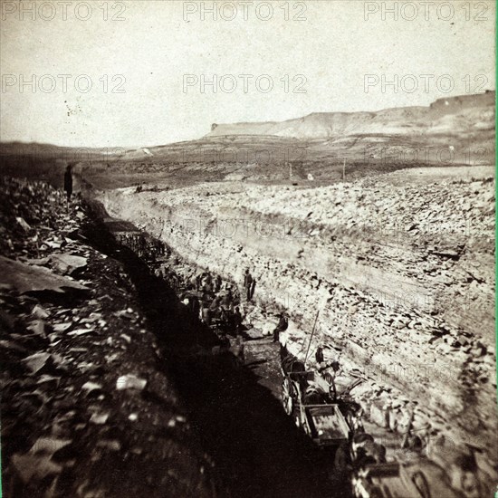 Deep Cut, Bitter Creek, near Green River. Bitter Creek is an 80 mile long stream in the U.S. state of Wyoming, Vintage photography