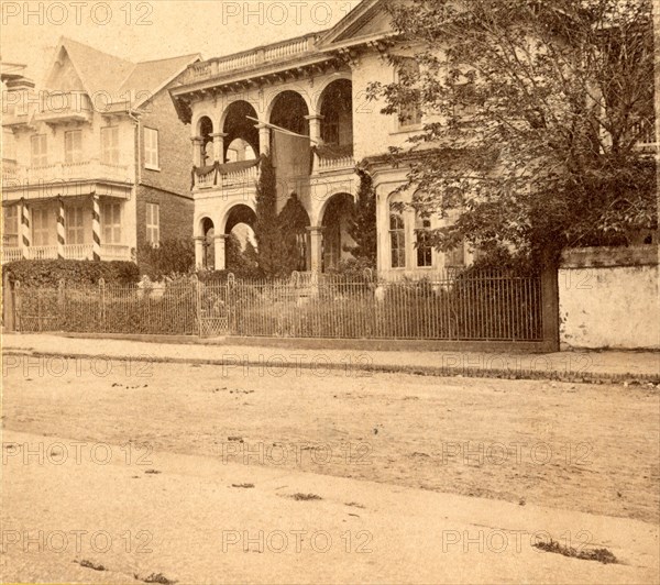 Head Quarters of Gen. John P. Hatch, South Battery, Charleston, S.C., USA, US, Vintage photography