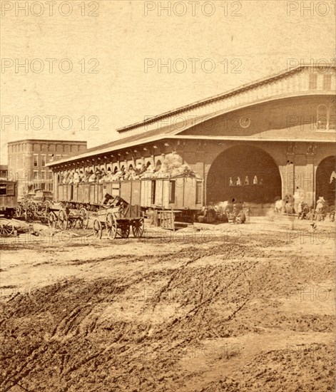 Last train out, Atlanta, Ga., USA, US, Vintage photography