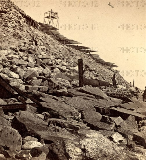 Sea face of Fort Sumpter (i.e. Sumter), shewing (i.e. showing) light house, broken gun, &c Fort Sumter is a Third System masonry sea fort located in Charleston Harbor, South Carolina. The fort is best known as the site upon which the shots that started the American Civil War were fired, at the Battle of Fort Sumter on April 12, 1861. , Vintage photography