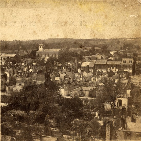 General view from market house, (looking south-east), US, USA, America, Vintage photography