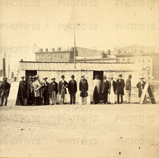 War views. No. 2041, Bounty brokers looking out for substitutes, US, USA, America, Vintage photography