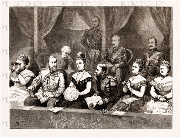 CONGRATULATORY CONCERT TO THE PRINCE OF WALES AT THE ROYAL ALBERT HALL, LONDON, UK, 1876: THE STATE BOX