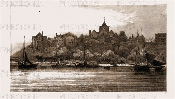 Ypres Tower, RYE FROM THE FERRY, UK, 1883