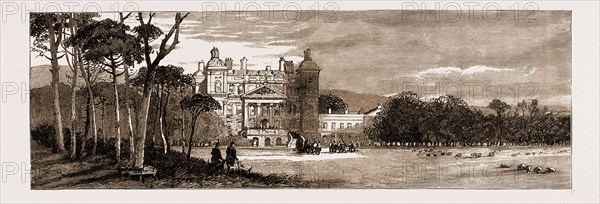 DUFF HOUSE, BANFF, SCOTLAND, THE SEAT OF THE EARL OF FIFE, LATELY VISITED BY THE PRINCE OF WALES, UK, 1883
