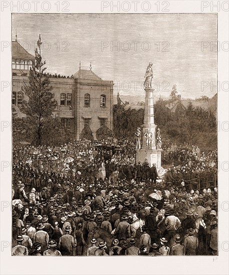 THE ZULU WAR MEMORIAL AT PIETERMARITZBURG, SOUTH AFRICA, 1883: UNVEILING THE MEMORIAL