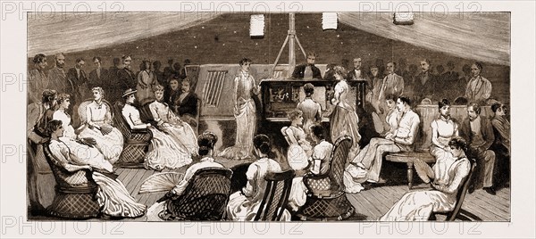 THE VOYAGE OF THE DUKE AND DUCHESS OF CONNAUGHT TO INDIA ON BOARD THE P.&O. MAIL STEAMER "CATHAY", 1883: A MUSICAL EVENING ON BOARD THE "CATHAY" IN THE RED SEA