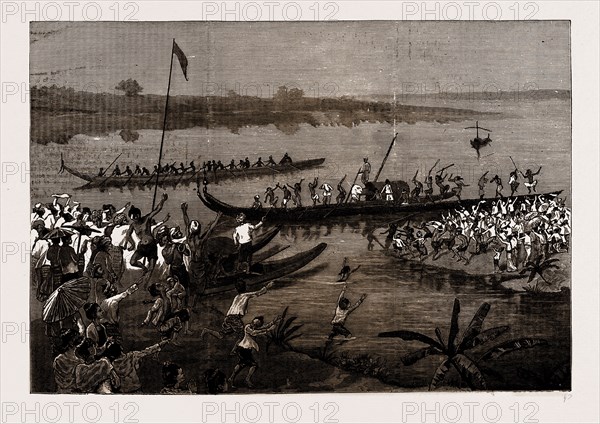 A BOAT RACE FOR A WIFE, A BURMESE STORY, BY J. GEORGE SCOTT: THE REST OF THE CREW ROSE UP TO DANCE, 1886