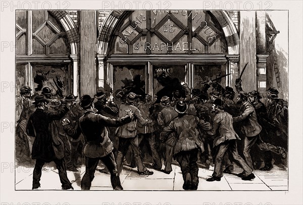 THE RIOTING IN THE WEST END OF LONDON, FEBRUARY 8TH, UK, 1886: LOOTING SHOPS IN PICCADILLY
