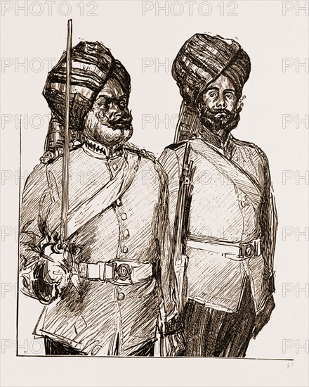 SUBADAH SINGH. SERGEANT KALA SINGH MALAY STATES GUIDES