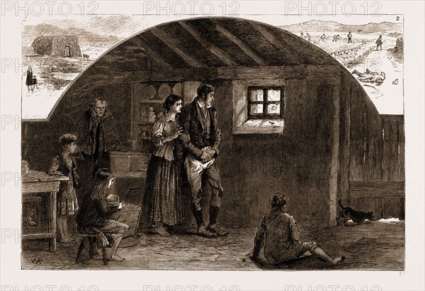 THE LAND AGITATION IN IRELAND, 1881: 1. A Bog-Cabin in Roscommon. 2. Her Majesty's Highway. 3. How Subscriptions are Collected.