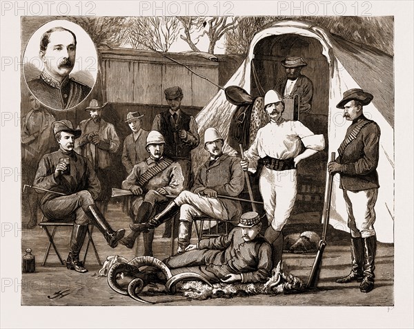 THE REBELLION IN THE TRANSVAAL, SOUTH AFRICA, 1881: COL. SIR W. OWEN LANYON, BRITISH ADMINISTRATOR, AND HIS OFFICIAL STAFF