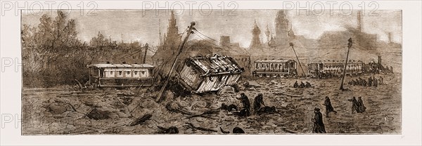 THE LATE CZAR ALEXANDER II.: THE ATTEMPT TO BLOW UP THE IMPERIAL TRAIN NEAR MOSCOW, DEC. I, 1879, SCENE AFTER THE EXPLOSION