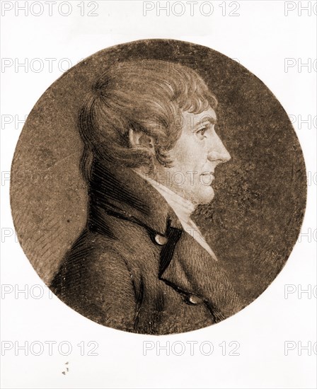 [William Plumer, head-and-shoulders portrait, right profile]; Saint-Mémin, Charles Balthazar Julien Fevret de, 1770-1852, artist; [Washington, D.C. : 1806]; 1 print : engraving.