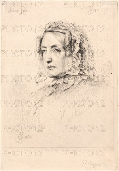 Paul-Adolphe Rajon (French, 1842 - 1888) after Frederick Sandys (British (English), 1829 - 1904). Madame Suzanne Rose, 1861. Etching.