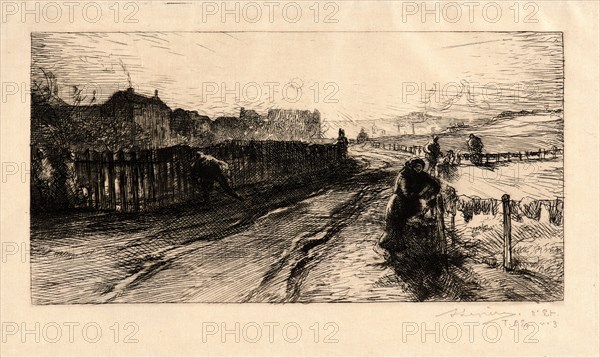 Auguste Louis LepÃ¨re (French, 1849 - 1918). Aux Fortifications, Porte de Versailles, 1898. Etching. Second state.