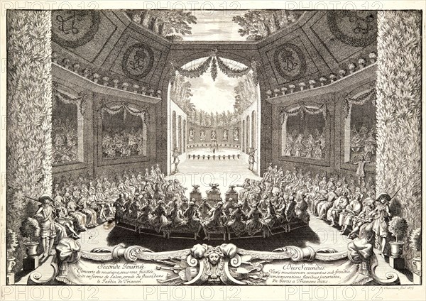 Jean Le Pautre (French, 1618-1682). Seconde Journee from â€úDivertissements donnes par le Roiâ€ù, 1676. From Entertainments Given by The King (Divertissements donnes par le Roi). Engraving.