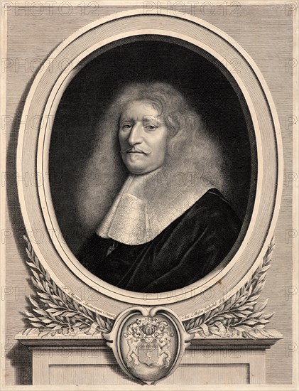 Antoine Masson (French, 1636 - 1700) after Nicholas Mignard (French, 1606 - 1668). Guillaume de Brisacier, 1664. Engraving and etching. First of four states.