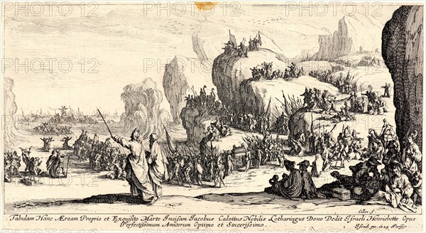 Jacques Callot (French, 1592 - 1635). The Passage of the Red Sea, 1629. Etching. Second of five states.