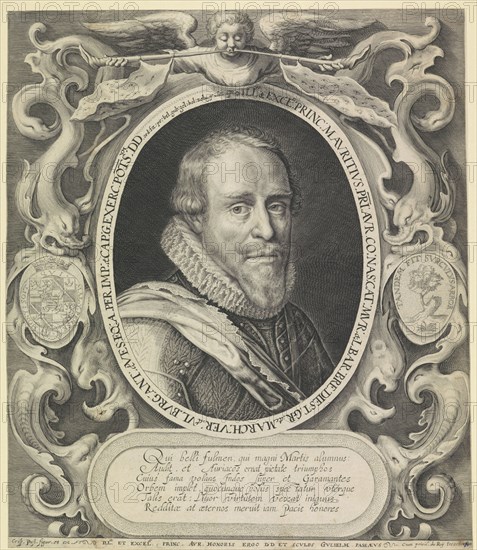 Portrait of Maurice, Prince of Orange, Willem van de Passe, Crispijn ...