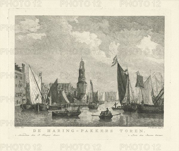 Haringpakkerstoren in Amsterdam, The Netherlands, F.W. Musculus, Pierre Fouquet (Jr.), Basan, 1760 - 1796