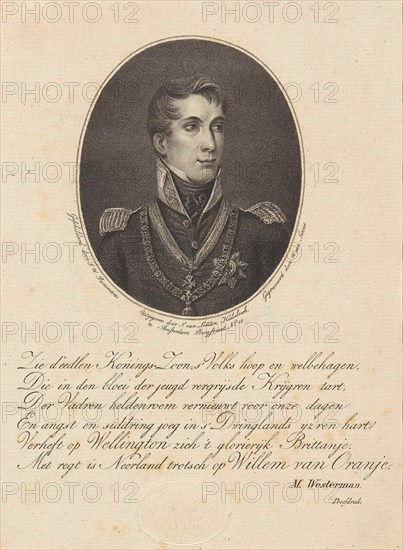 Portrait of William II (king of the Netherlands), Willem van Senus, Marten Westerman, J. van Ledden Hulsebosch, 1815 - 1840
