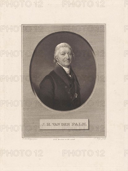 Portrait of Johannes Hendricus van der Palm, Philippus Velijn, David Du Mortier & Zoon, 1797 - 1836