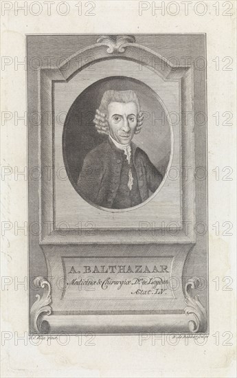 Portrait of Alexander physician Balthasar, Barent de Bakker, 1762 - 1804
