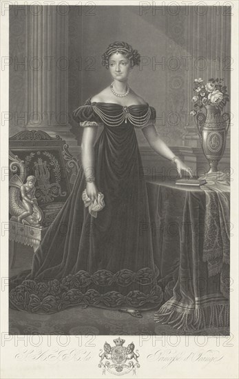 Portrait of Anna Pavlovna Romanowa, Johann Nepomuk GibÃ¨le, James Hopwood (II), J.L. van Bever, 1816 - c. 1830