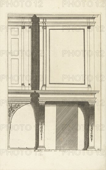 Interior, decoration, design, ornament, ornamental, architecture, Cornelis Danckerts (I), Pieter Jansz. Post, Justus Danckerts, c. 1675 - c. 1686