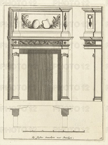 Interior, decoration, design, ornament, ornamental, architecture, Cornelis Danckerts (I), Pieter Jansz. Post, Justus Danckerts, c. 1675 - c. 1686