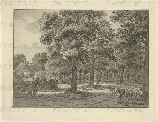 Landscape at Muiderberg, Jan Evert Grave, 1769 - 1805