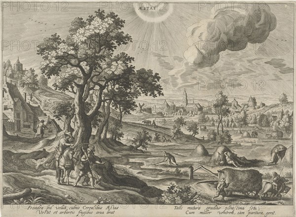 Summer, Hendrick van Schoel, Justus Sadeler, 1595 - 1622