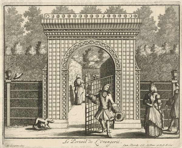 Gate of the orangery at castle Gunterstein, Breukelen The Netherlands, Joseph Mulder, William Swidde, Jaques Le Moine de l'Espine, 1680-1696