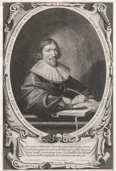 Portrait of Hendrik Meurs, Paulus Pontius, Joost van den Vondel, 1639