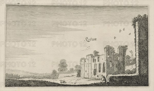 Ruins of castle Rossum, Maasdriel Bommelerwaard The Netherlands, Jan van de Velde II, Robert de Baudous, 1616