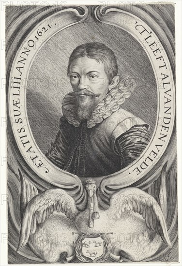 Portrait of Jan van de Velde I, Jan van de Velde II, 1621