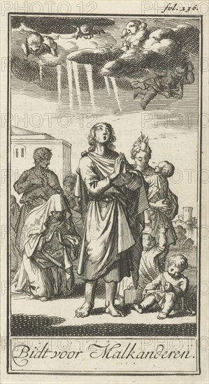 Figures in prayer, Jan Luyken, Barent Bos, 1693