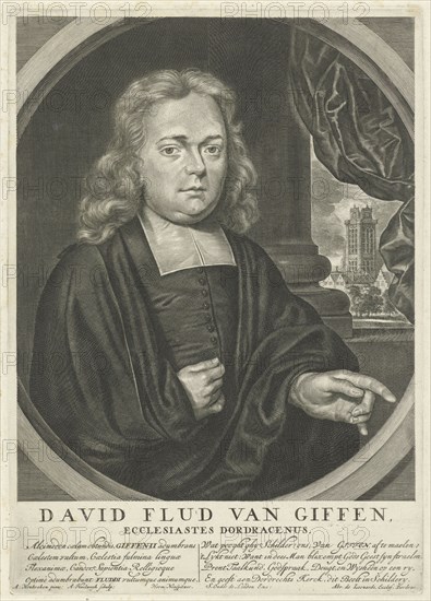 Portrait of David Flud van Giffen, pastor in Dordrecht, The Netherlands