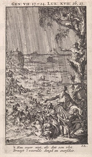 Flood, Jan Luyken, wed. Pieter Arentsz & Cornelis van der Sys (II), 1712