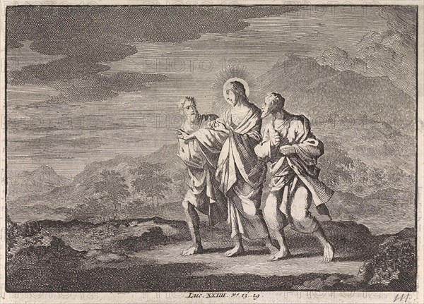 Emmaus, Jan Luyken, Pieter Mortier, 1703 - 1762